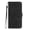 Black, variant on Wallet Case for ZTE Blade A56 with Card Holder, Cash Pocket, Kickstand, Magnetic Clasp & Wrist Strap, Geometric Texture Folio Cover Brown
