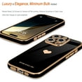 thumbnail image 4 of 3-in-1 Entronix Bundle for iPhone 16 Pro, Love Heart Cute Slim Case 2 Screen Protector, Black, 4 of 8