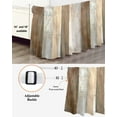 thumbnail image 3 of Rustic Wood Barn Bed Skirt King Size 18&nbsp;Inch Drop, Brown Watercolor Striped Minimalism Wrap Around Dust Ruffle Bedskirts, Wrinkle & Fade Resistant Easy Fit Bedskirt with Adjustable Elastic, 3 of 8