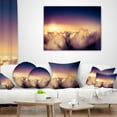 thumbnail image 3 of Designart Blue Sky over Clouds Panorama - Landscape Printed Throw Pillow - 16x16, 3 of 4