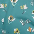 thumbnail image 1 of oneOone Polyester Spandex Dark Teal Green Fabric Floral-Magnolia-Hand Drawn Floral Pattern Sewing Material Print Fabric By The Yard 56 Inch Wide, 1 of 4