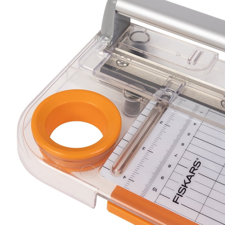 Fiskars Recycled Bypass Paper Trimmer 12” With 2 Replacement Blades Bundle – Self-Sharpening, Guillotine Cutter For Crafting