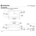 thumbnail image 5 of Kingston Brass GKTA3620198 Arcticstone 36-Inch Solid Surface White Stone Single Bowl Top-Mount Kitchen Sink with Backsplash and Strainer in Matte White, 5 of 8