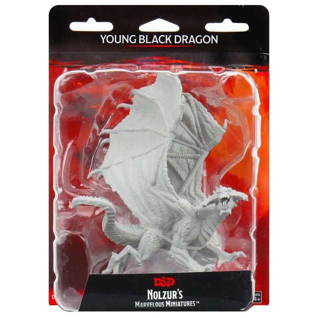 Figura en miniatura WizKids D&D Nolzur's Marvelous Young Black Dragón