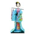 thumbnail image 2 of Chinese Figurine Traditional Sculpture Collectible Doll Handcrafted Silk Fabric Design for Office Desktop Decor, 2 of 9