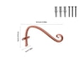 thumbnail image 3 of Outdoor Plants Hook Wall Bracket 12 in, Wrought Iron Hanging Basket Bracket for Flower Planter, Bird Feeder, Lanterns, Wind Chimes, Red, 3 of 6