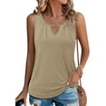 thumbnail image 2 of KISSMODA Womens Summer Tank Tops Casual Sleeveless Solid Printed Tunic Top Loose Fit V Neck Shirts, 2 of 4