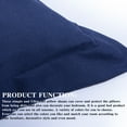 thumbnail image 5 of Organictune Brushed Microfiber Euro Pillow Shams Set of 2, 26 x 26 Soft and Breathable Square Pillow Cases, Navy Blue, 26"×26", 5 of 5
