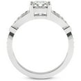 thumbnail image 3 of Silvago Jewel Classic 1.4 Ct Round Cut Diamond Engagement Ring - Lab Created Simulated Stone in 14K White Gold Plated Rings - Prong Set for Maximum Sparkle - Party Wear Diamond Ring for Women's, 3 of 3