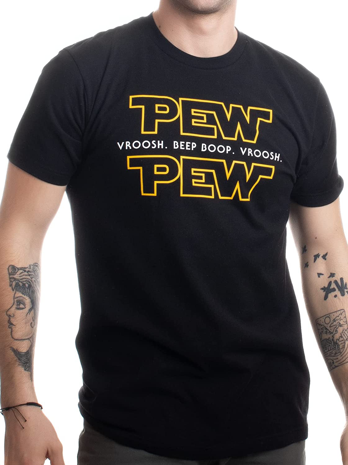 Funny Sci-fi Space Star Noises Science for Geek Men Women T-Shirt Pew Pew Wars