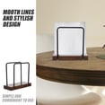 thumbnail image 2 of Rustic Napkin Holder for Home Dark Brown Wood and Iron 1 Piece Fits Standard Tissue 7.5 x 4.5 x 3.5, 2 of 10