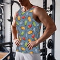 thumbnail image 6 of Haiem Fruit Ice Cream Men Workout Tank Top Gym Bodybuilding Sleeveless Muscle T Shirts Athletic Tank Breathable Workout Shirt-X-Large, 6 of 8