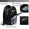 thumbnail image 4 of Balery Rose Flowers Mochila con carga USB para hombre y mujer - Mochila impermeable y antirrobo para laptop con puerto USB para viajes, trabajo, 4 of 7