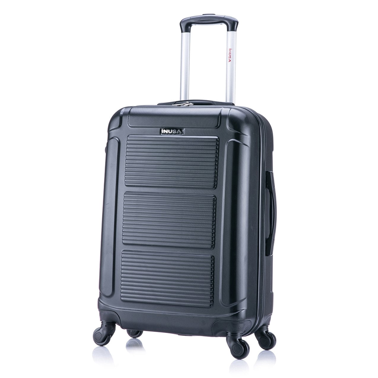 InUSA Pilot 3-Piece Hardside Luggage Sets with Spinner Wheels, Handle, Trolley, (20"/24"/28"), Black