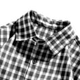 thumbnail image 4 of Txeol Men's Checkered Dress Shirt Casual Button Down Long Sleeve Plaid Shirts Jacket Work Tops with Pocket Fashion Fall Clothes Black S, 4 of 8