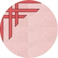 thumbnail image 1 of Ahgly Tapis Rond Lavable en Machine Intérieur Transitionnel Rose Clair, 3 Pieds Rond, 1 of 7