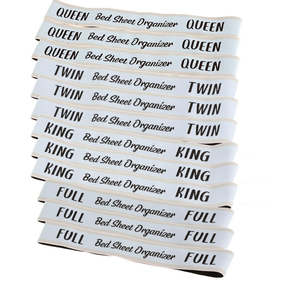 12Pcs Bed Sheet Organizer Bands Set Elastic Polyester Bedding Straps King Full Twin Queen Label Polyester Bed Sheet Organizer Straps Portable Bed Sheet Fastener Bands for Foldable Bedsheet Pillow Case