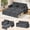 Extendable Loveseat Sofa-Drak Gray, variant on Modular Sectional Pull Out Sofa Bed,6-in-1 Convertible Loveseat Sleeper Sofa couch with Independent Extendable Seats,Dark Gray