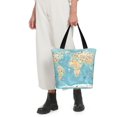 thumbnail image 5 of Pofeuu World Map With Animals 1 Print Women Fashion Shoulder Handbags Top Handle Satchel Bags Tote Shoulder Shopping Bag Stylish Canvas Tote Bag, 5 of 6