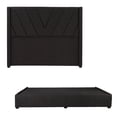 thumbnail image 1 of Recámara King Size Aurora Negro con Cabecera + Box Base Cama, 1 of 8