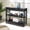 Black, variant on ZENY 3-Tier Entryway Console Table with Drawer Wooden X-Design Sofa Table Black