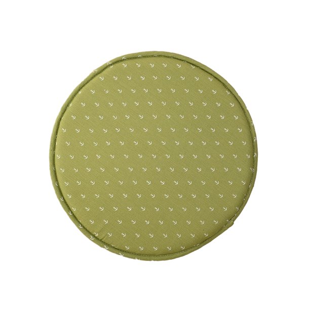 Advancent Cojín de asiento 12,9 con correas, almohadilla de algodón antideslizante para silla, alfombrilla de taburete de espesor, Decoración del hogar Verde Diámetro 33cm