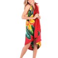 thumbnail image 2 of HAPPY BAY Women's Beachwear Summer Beach Bikini Wraps Swimwear Swim Cover up Wrap Skirt Bathing suit Swimsuit Sarong Coverups for Women One Size Ruby, Floral, 2 of 4