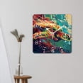 thumbnail image 3 of 10 Inch Wall Clock Battery Operated Square Clock for Office, Kitchen, Outdoor, Living Room,Vivid Color Ocean Sea Turtle Wild Exquisite, 3 of 4