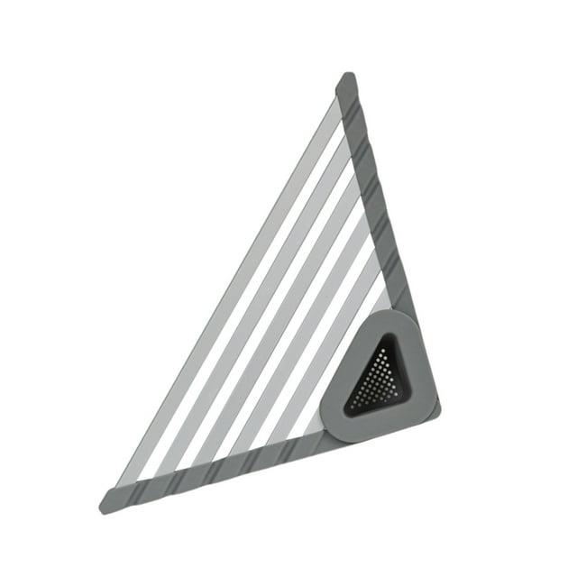 Sick Rack | Corner Rack | Drainer Rack Organizer Triangle Drain Rack Organizer for Quick Drying Drainer Kitchen Organization for Bowls Vegetables Dishes Fruits Cups
