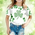 thumbnail image 2 of Hfolob Girls Tops Printed Round Neck Short Sleeved T Shirt For Boys Girls Kids Tees, 2 of 4