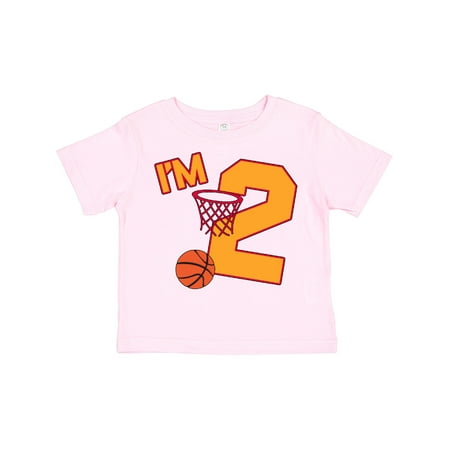 

Inktastic Im Two! Second Birthday Basketball Boys or Girls Toddler T-Shirt