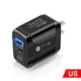 thumbnail image 4 of Bloque de energía eléctrica QC 3.0 PD Dual USB Charger Wall Travel USB Tipo-C Enchufe del adaptador de corriente del teléfono móvil FLhrweasw El nuevo, 4 of 6