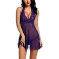 thumbnail image 1 of Conjunto de ropa de dormir de encaje para mujer Vestido Halter Lencería Malla Chemise Babydoll Sailing  Electrónica, 1 of 6
