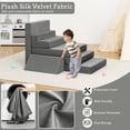 thumbnail image 3 of Yeshouse Sofá modular de espuma de alta densidad para niños, juego seccional de 8 piezas con fundas extraíbles, convertible, ideal para sala de juegos o dormitorio, 3 of 8