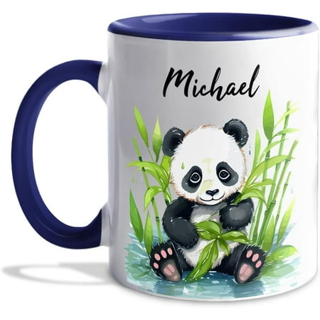 

Personalized Panda Coffee Mug Gifts For Kid Child Men Women Custom Name Panda Bear White Ceramic Mug 11 Oz Panda Bear Coffee Cup Gift For Birthday Cute Panda Bear Accent Mug Unique Baby Panda Mug