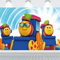 Bob the Train Background Wall Decor Taspestry Poster Banner Backdrop Party Supplies