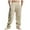 Khaki, variant on Maean Cotton Linen Pant for Men Wide Leg Loose Summer Beach Long Pants Elastic Waist Lightweight