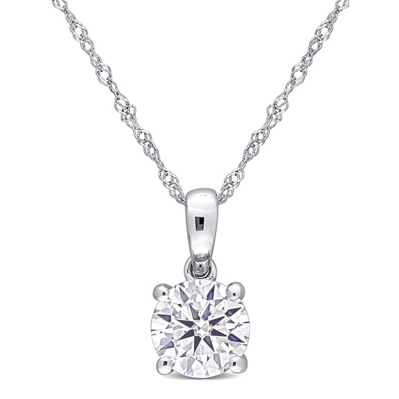 Everly Women's 1CT TGW Moissanite 10k White Gold Pendant