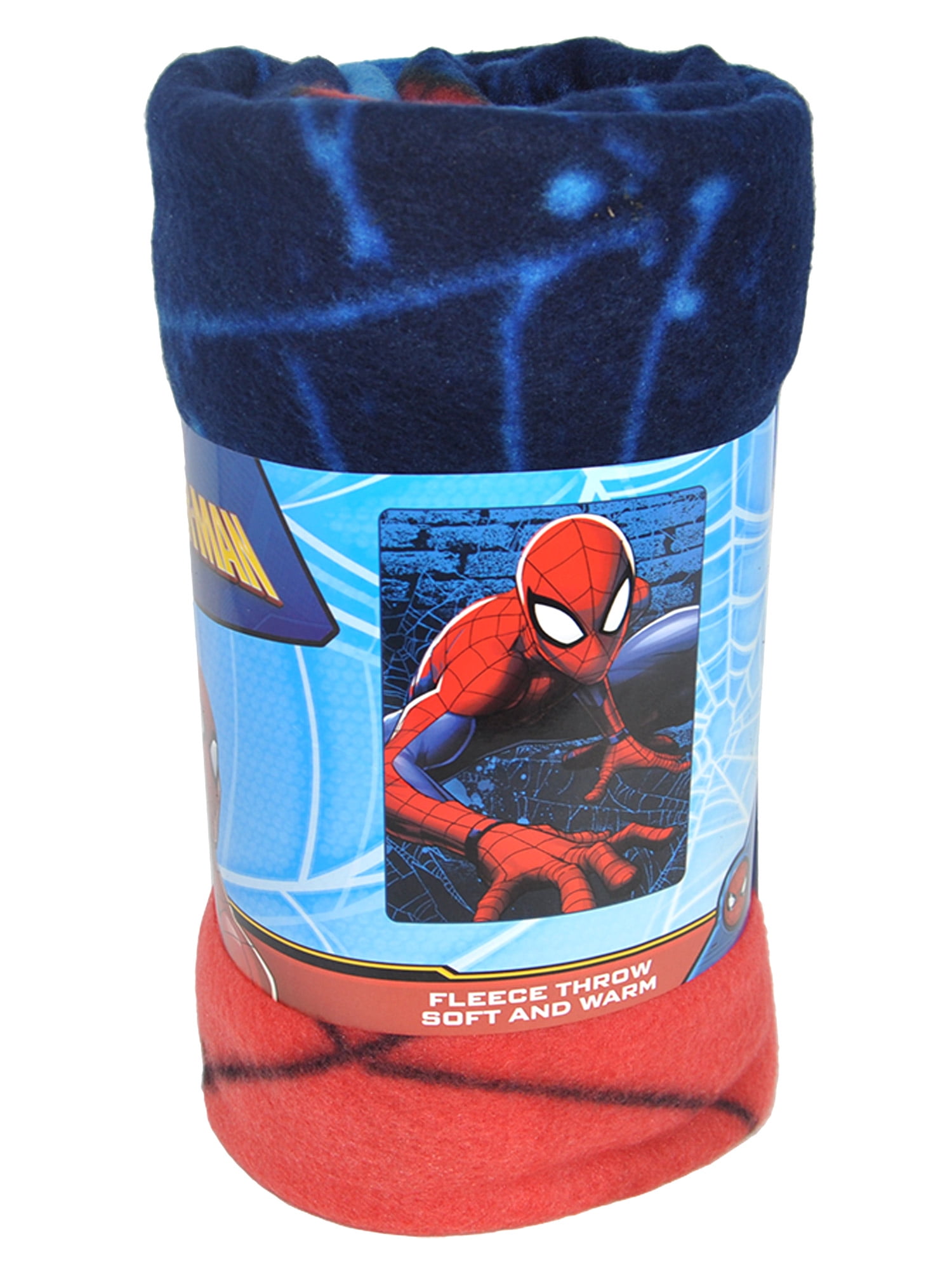 Marvel SpiderMan Boys 45" x 60" Fleece Throw Blanket Web Lines