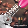 thumbnail image 3 of PowerLix Electric Milk Frother Handheld with Stainless Steel Stand, Battery-Operated Electric Whisk Coffee Frother, Whisk Foam Maker for Latte, Cappuccino, Hot Chocolate, Hearts, 3 of 7
