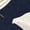 02-Navy, variant on Spring Floral 3/4 Length Sleeve V-Neck Blouse Casual Loose Fit T Shirts Cute Solid Three Quarter Length Tunic Tops