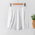 thumbnail image 3 of yillto Women Plus Size Shorts Elastic Waist Lightweight Wide Leg Lounge Short Pant Bottoms with Pocket, 3 of 5