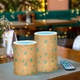 thumbnail image 6 of Pineapple Pattern Flameless LED Candle Set with Remote, Battery Operated Color Changing Pillar Candles, Set of 2, 6 of 7