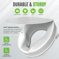 thumbnail image 4 of Raised Toilet Seat for Seniors. Elevated Toilet Seat - 4 Inch Raised Toilet Seat with Lid for Seniors, Elderly, Handicapped, Adults - No Tools Required, 4 of 8