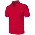 thumbnail image 5 of DDAPJ pyju Men's Short Sleeve Polos Shirts Wrinkle Free Business Casual Solid Collared T Shirt Slim Fit Stretch Golf Shirts with Pocket Sales of The Day Red XXXL, 5 of 6