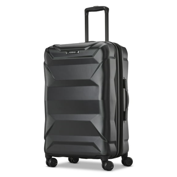 American Tourister Armour XLT Hardside Medium Checked Luggage with Spinner Wheels - Black