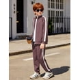 thumbnail image 5 of Arshiner Boy's Active Tracksuits Sets Full Zip Sports Jogging Suits Athletic Running 2 Piece Sweatsuits, 5 of 6