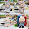thumbnail image 2 of Ropa para minimuñecos de peluche de 17 cm, accesorios para el ídolo coreano Kpop Exo Labubu, camisa con flores, chaqueta de cuero, falda, ropa de regalo, 2 of 5