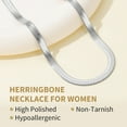 thumbnail image 6 of FindChic Herringbone Necklace for Women Stainless Steel Layered Choker Adjustable Snake Chains Birthday Mothers Day Jewelry Gifts Her Mom Wife Lady Female Adults Age Ideas, 5mm/12.5inch, 6 of 9