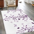 thumbnail image 2 of Purple Wildflowers Area Rugs 3x5 ft Watercolor Spring Country Purple Floral Plant Butterfly Washable Rug Non Slip Indoor Carpet Absorbent Floor Mat for Living Room Bedroom Dining Room, 2 of 9